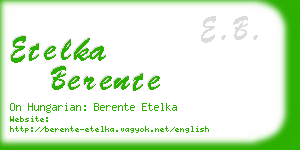 etelka berente business card